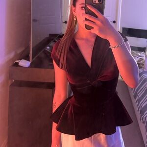 Like new Made in London designer velvet top